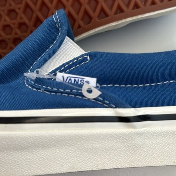 Vans Blue Anaheim Factory Classic Slip-On 98 DX Canvas Sneakers Shoes Size 7 - Picture 7 of 8